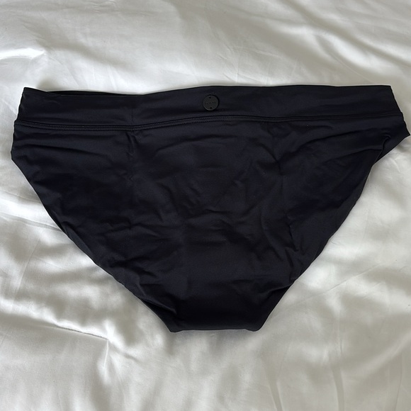 NWT Prana Summer Wave Solid Black mid rise full coverage Swim Bikini Bottom - Picture 6 of 13